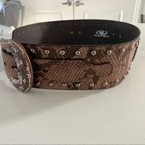 Roper | Accessories | Roper Wide Snake Print Belt | Poshmark display picture 1